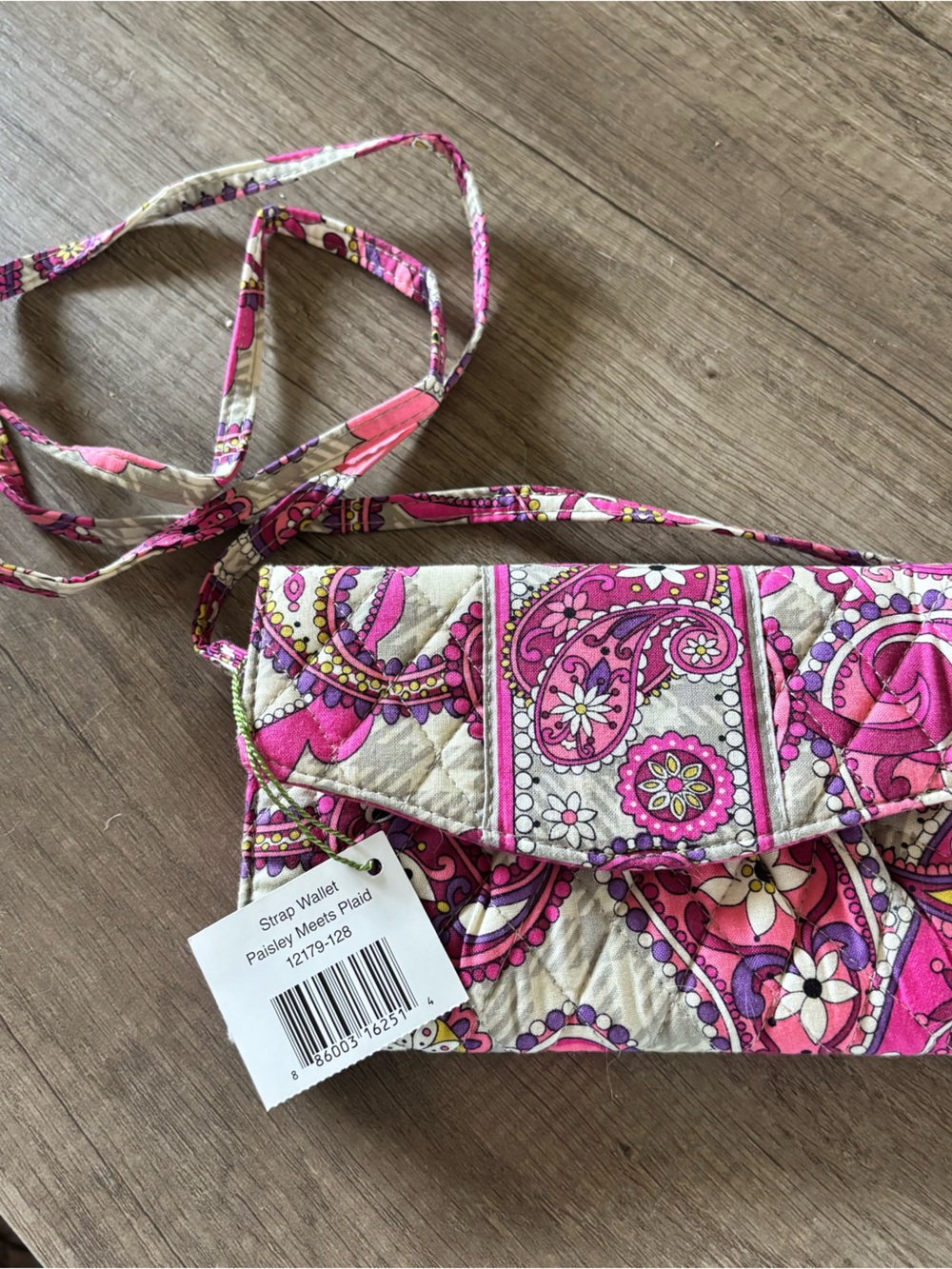 Vera Bradley Pink Paisley Quilted Crossbody Bag